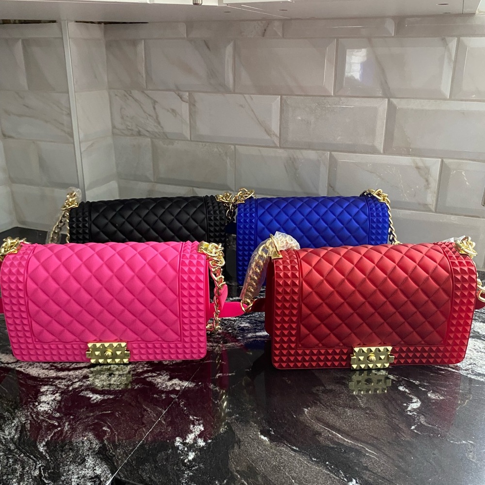 Glossy Medium jelly purse women’s crossbody shoulder bag Brand new